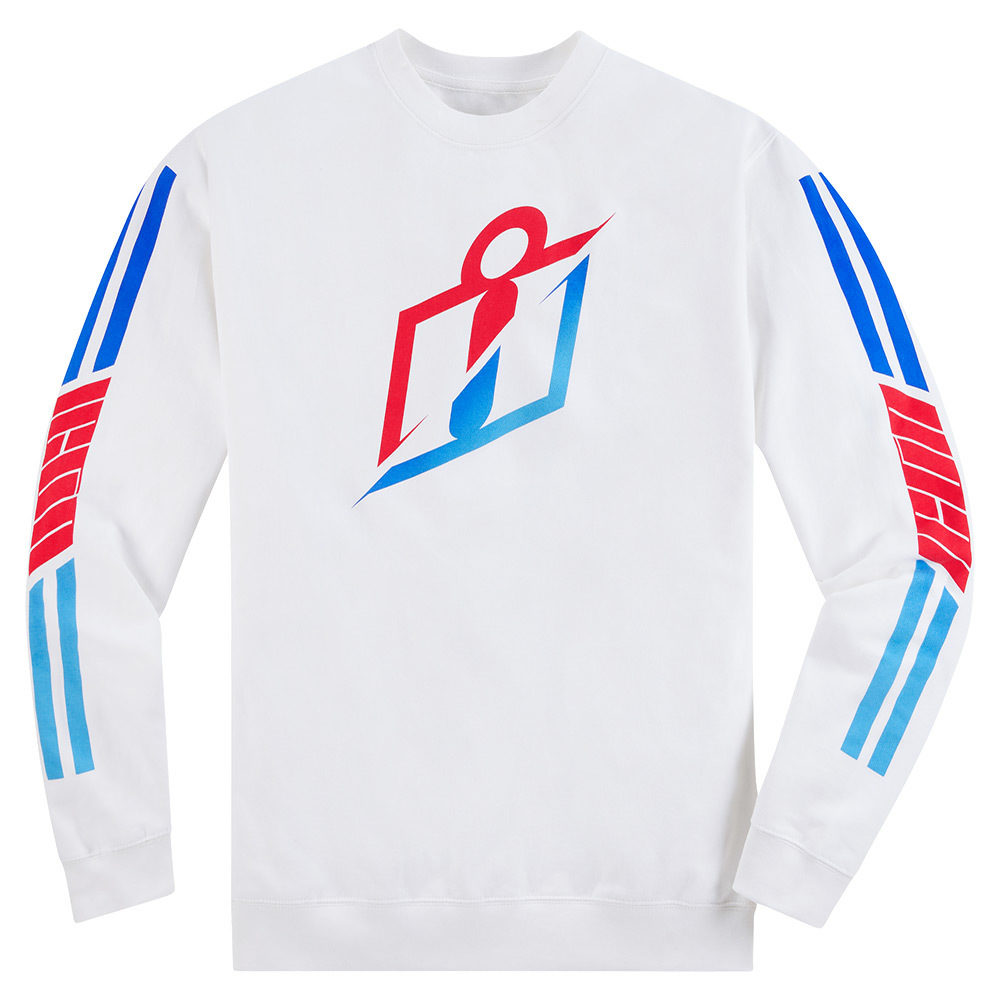 MENS CREWNECKS RS GRADIENT CREW-WHITE